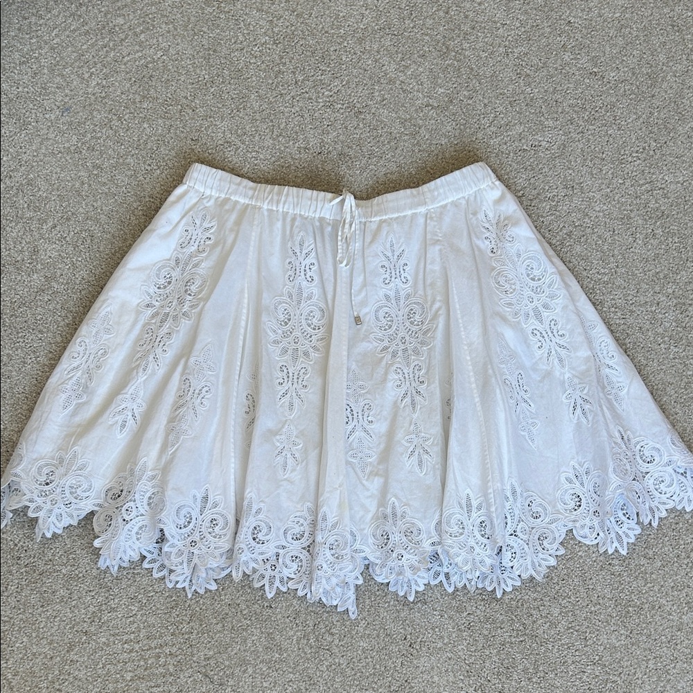 Ralph Lauren White Eyelet Lace Skirt